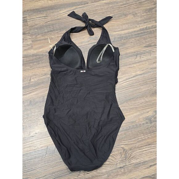 Tommy Hilfiger Black Halter One Piece Swimsuit Size 14 – Gently Used - Picture 6 of 7